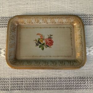 Vintage tin trinket tray